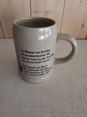 Bierkrug mit Spruch  Bild 3