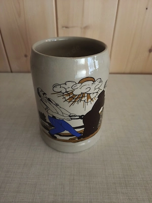 Bierkrug mit Spruch 