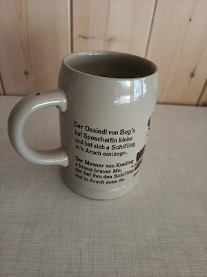Bierkrug mit Spruch 