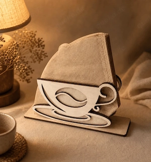 Kaffeefilterhalter in Form einer Kaffeetasse