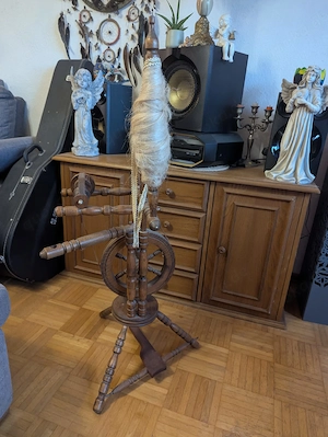 Spinnrad Holzspinnrad
