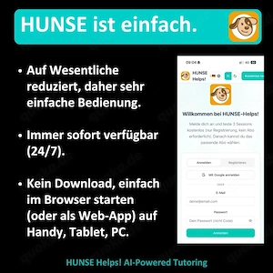 Zeugnis nicht so toll? - HUNSE hilft Dir! - Mit KI-Nachhilfe. Bild 8
