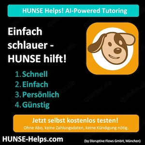 Zeugnis nicht so toll? - HUNSE hilft Dir! - Mit KI-Nachhilfe. Bild 10