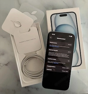 Iphone 15 | weiß | Akku 87% |  256 GB 