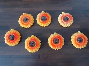7 Deko Sonnenblumen zum Aufstecken auf Lichterketten
