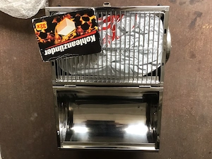 Edelstahl Holzkohlegrill mit Haube