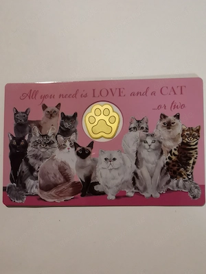 Goldmünze in Coincard "Katzen" 1 1000 oz 999er Feingold, nur 50.000 Stück!