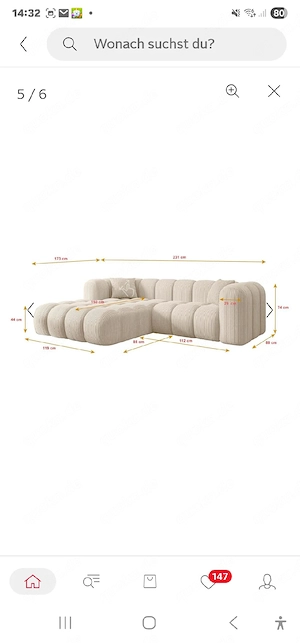 L Sofa neu