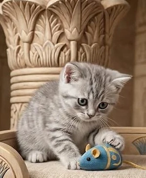 Britisch Kurzhaar Kitten: 1. Mädchen, Blau Tabby (Beste Qualität).    
