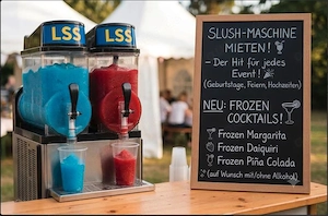 Slushmaschine mieten, Slush, Slusheis, Frozen Drinks Cocktails