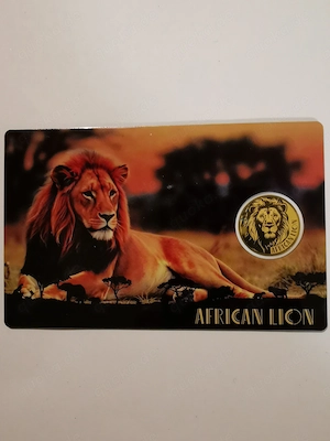 Goldmünze in Coincard "African Lion" 1 1000 oz 999er Feingold, nur 50.000 Stück!