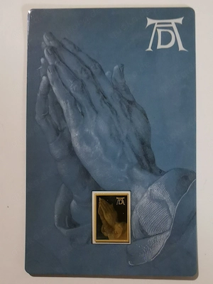 Goldbarren berühmte Maler "Albrecht Dürer - Betende Hände" in Coincard, 1 1000 oz 999er Feingold