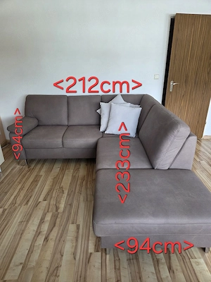 Eck-Sofa textil