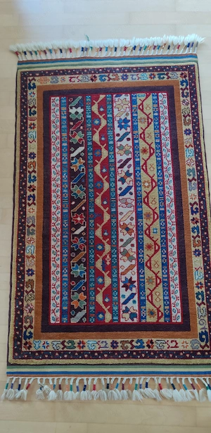 Handgefertigter Teppich, Wolle auf Wolle, von d. Galerie- Denizli Hali Galerisi