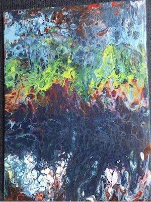 Acrylpouring Canvasbild  50cm x 40cm