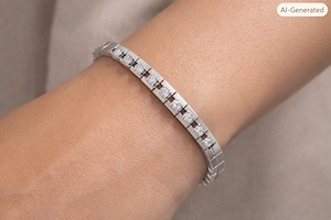 Brillant Armband in 750er-Weißgold Brillanten 0,52 KT.