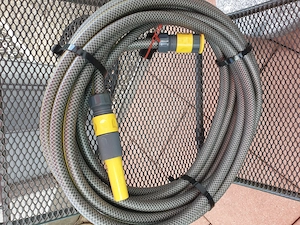 Gartenschlauch mit Spritzdüse, Slide-Tec 19 mm (3 4 Zoll), von Rehau-Industries), 15 m lang, neu