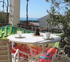 Apartment  40m2 Grund.  200m2 Garten, Strand 250m. Alpin 90km.