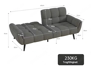 Verkaufe graue schlafsofa 