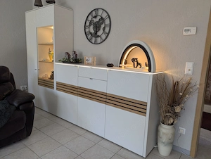 Venjakob GAME Designmöbel Wohnwand-Sideboard Highboard Vitrine Echtholz LED Made in Germany 