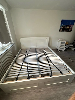 Weißes Bett 180 200 cm mit Lattenrost   Lieferung inklusive