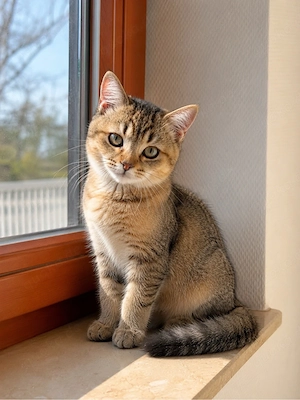 BKH-Kätzchen Lola in Black Golden sucht ein liebevolles Zuhause