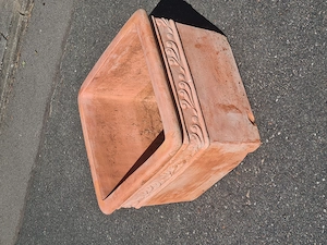 Pflanztopf, Terracotta Ton, quadratisch ca. 44 b x 32 h