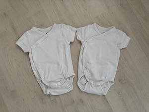 H&M  Kurzarm Wickelbody Set Weiß   Größe 56