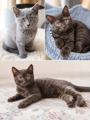 Britisch Kurzhaar Kitten   Grau, Smoke & Schoko   sehr verschmust