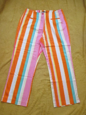 NEU m.E. Rockabilly 50er Jahre Style Streifen 7 8 Dreiviertel Carpi Hose Culotte re-ject.de 36-38 S