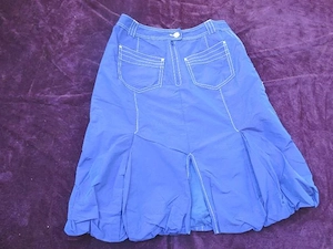 NEU Worker A-Linie High waist Mini Rock BIBA by ESCADA 34-36 XS royal mittel königs kornblumen blau