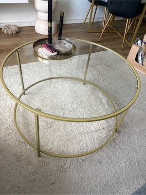 couchtisch mit glaßplatte