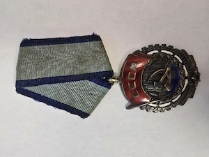 Original UdSSR Orden  Rotes Banner der Arbeit    Silber & Emaille