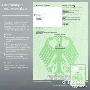 polizeiliches Führungszeugnis ohne Einträge erhalten.