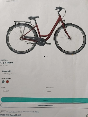 Neues Damen Markenrad