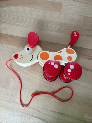 Nachzieh Spielzeug Hund aus Holz der Marke Hape