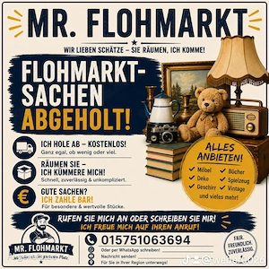 Moin hole trödel und schöne Dinge für den Flohmarkt ab!