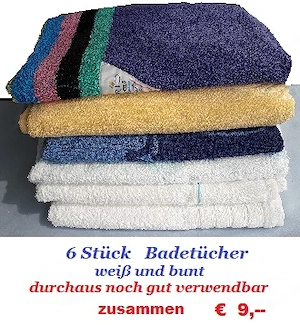 6 Stück Badetücher