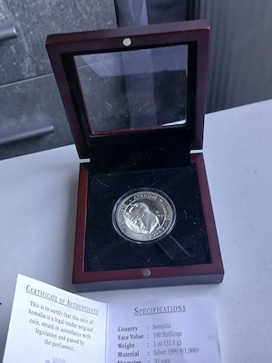 Silbermünze 1 unze silber mit Zertifikat 