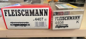 Fleischmann Schienenbus 4407 und 4408 Neuwertig