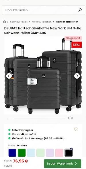 koffer 3rr set.Neu