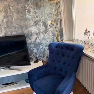 Schöne gepflegte blaue Sofagarnitur   sehr guter Zustand