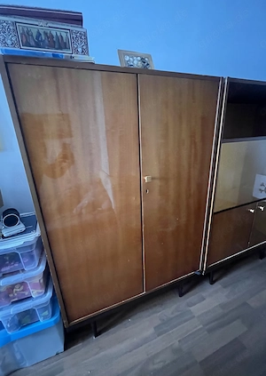 Vintage Schrank Wäsche- & Kleiderschrank DDR 1966 Midcentury