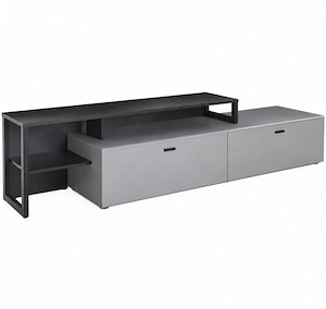 Modernes TV-Board mit Ablage und zwei Schubladen