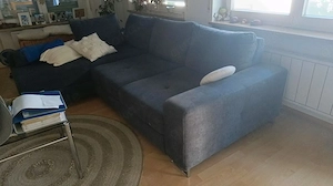 Stoff Sofa Blau 290x200cm