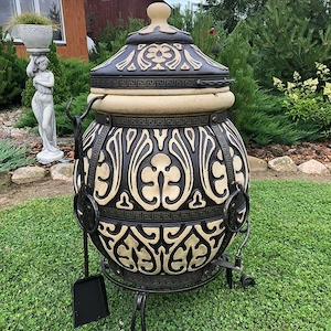 Tandoor  ATTIKA  85 L   Handgefertigter Tandoor-Ofen aus Schamottton ( Grill, Tandyr )
