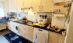 Einbau-Küche mit Ceranfeld, Spül- + Waschmaschine, Wärmepumpentrockner, Dunstabzugshaube  Bild 4