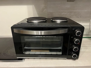 Clatronic Mini Backofen mit 2 Kochplatten 