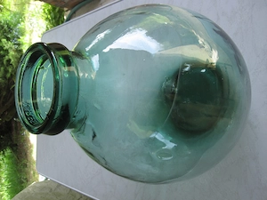 Ein großes Pflanzglas   Glaskugel für Terrarium oder Flaschengarten mit Tropenklima, H=40cm,   34 cm
