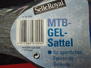 NEU & OVP: Selle Royal MTB Gel-Sattel (Art. 97009)   Geländesattel Bild 3